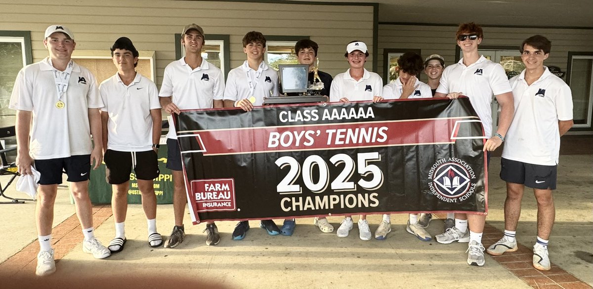 Congratulations to the 2025 MAIS Class 6A Boys Tennis champions, Jackson Academy!