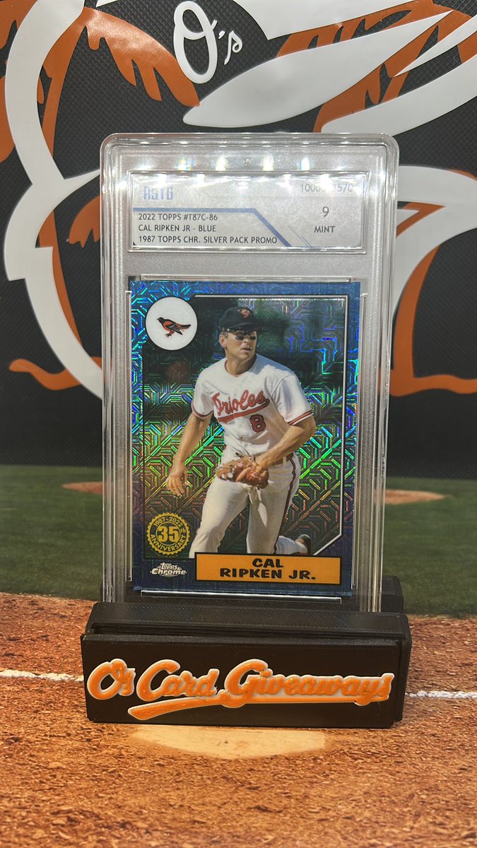 OsCardGiveAways's tweet photo. ORIOLES Win?!? LIKE RETWEET AND FOLLOW! I’ll select one lucky follower to receive this Cal Ripken Jr card tomorrow night during the game! #Birdland https://t.co/1G8StMipZK