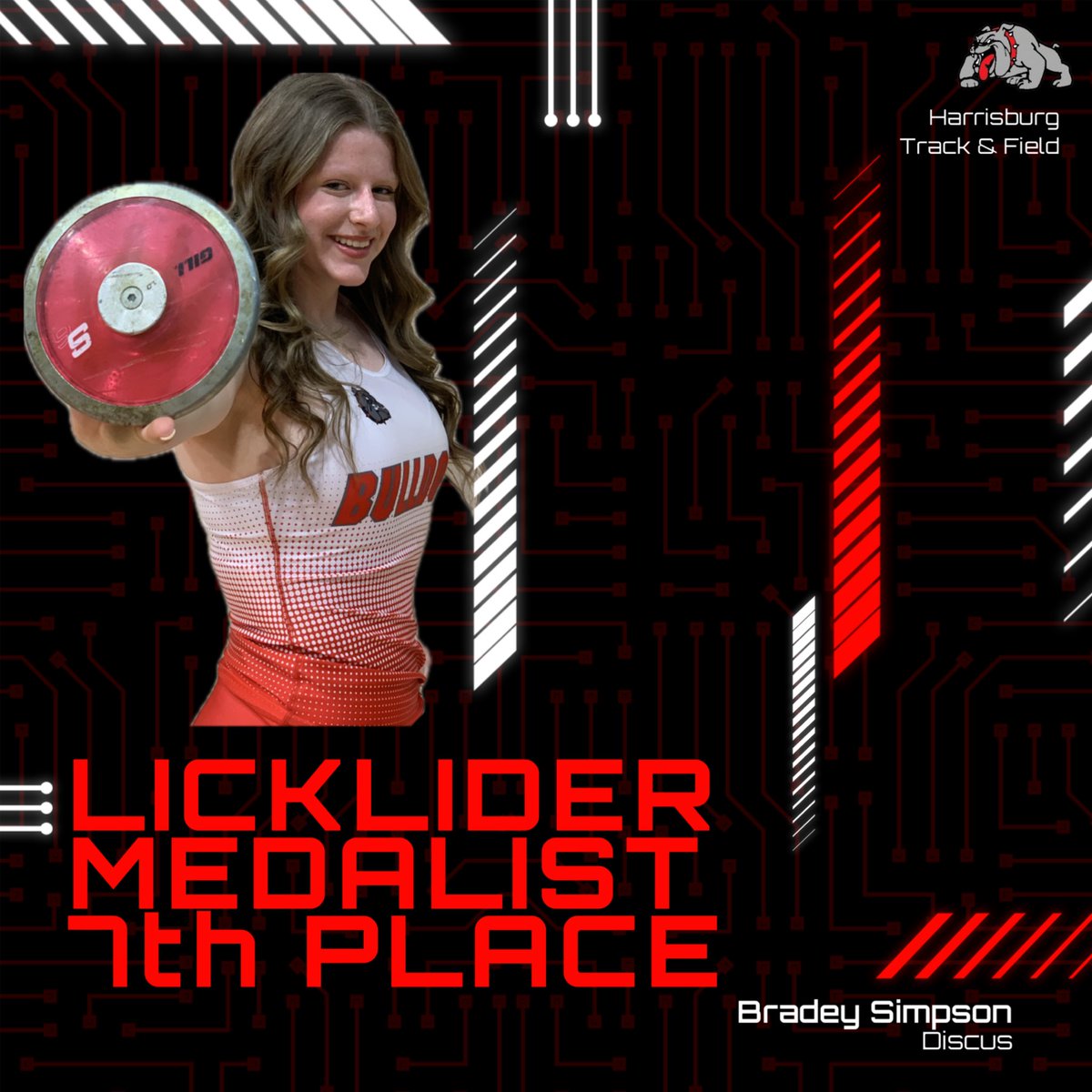 Congratulations to Jr. Bradey Simpson who medaled at the Licklider Relays in Jeff City!!!! Harrisburg was the smallest school competing out of 15 schools. #BulldawgPride <a href="/harrisburgr8/">Harrisburg R-8</a> <a href="/HburgBoosters/">Harrisburg Bulldogs Booster Club</a> <a href="/TheSteveCombs/">Steve Combs</a> <a href="/CoachAckman/">Chris Ackman</a> <a href="/MBlakeLogan/">Blake Logan</a> <a href="/DGP_Geisler/">Devon Geisler</a> <a href="/b_claas/">Brennan Claas</a> <a href="/Whitfam8/">Rebekah Whitaker</a>