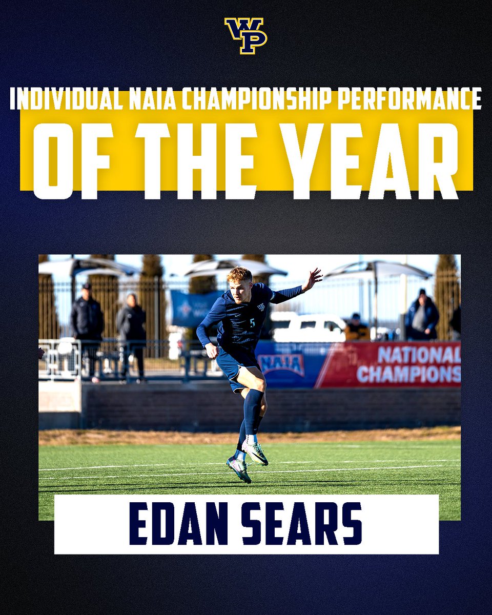 Congratulations to Edan Sears from the men’s soccer on winning the Individual National Championship Performance of the Year award!