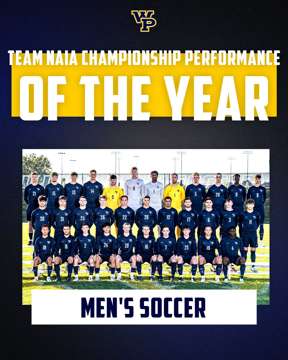 Congratulations to the men’s soccer team on winning the Team National Championship Performance of the Year award!