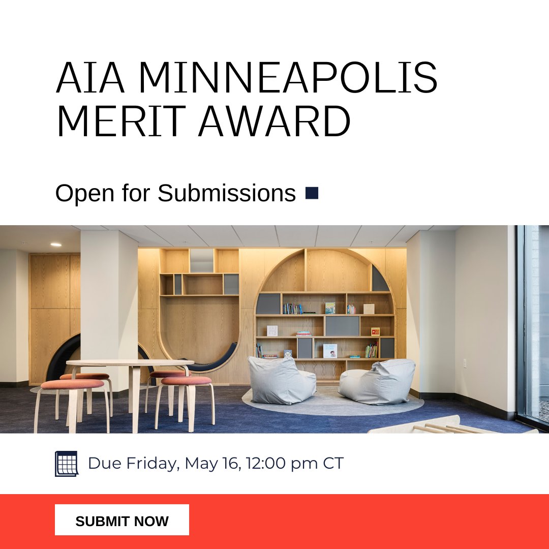AIAMpls's tweet image. Are you an AIA Minneapolis member architect with a project deserving of recognition? Submit it for the AIA Minneapolis Merit Awards! The entry deadline is 12:00 noon Central on Friday, May 16, 2025. Start an entry: aiaminnesota.wpengine.com/about/chapters…