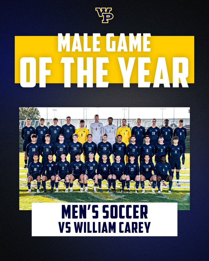 Congratulations to the men’s soccer team on winning the Male Game of the Year award!
