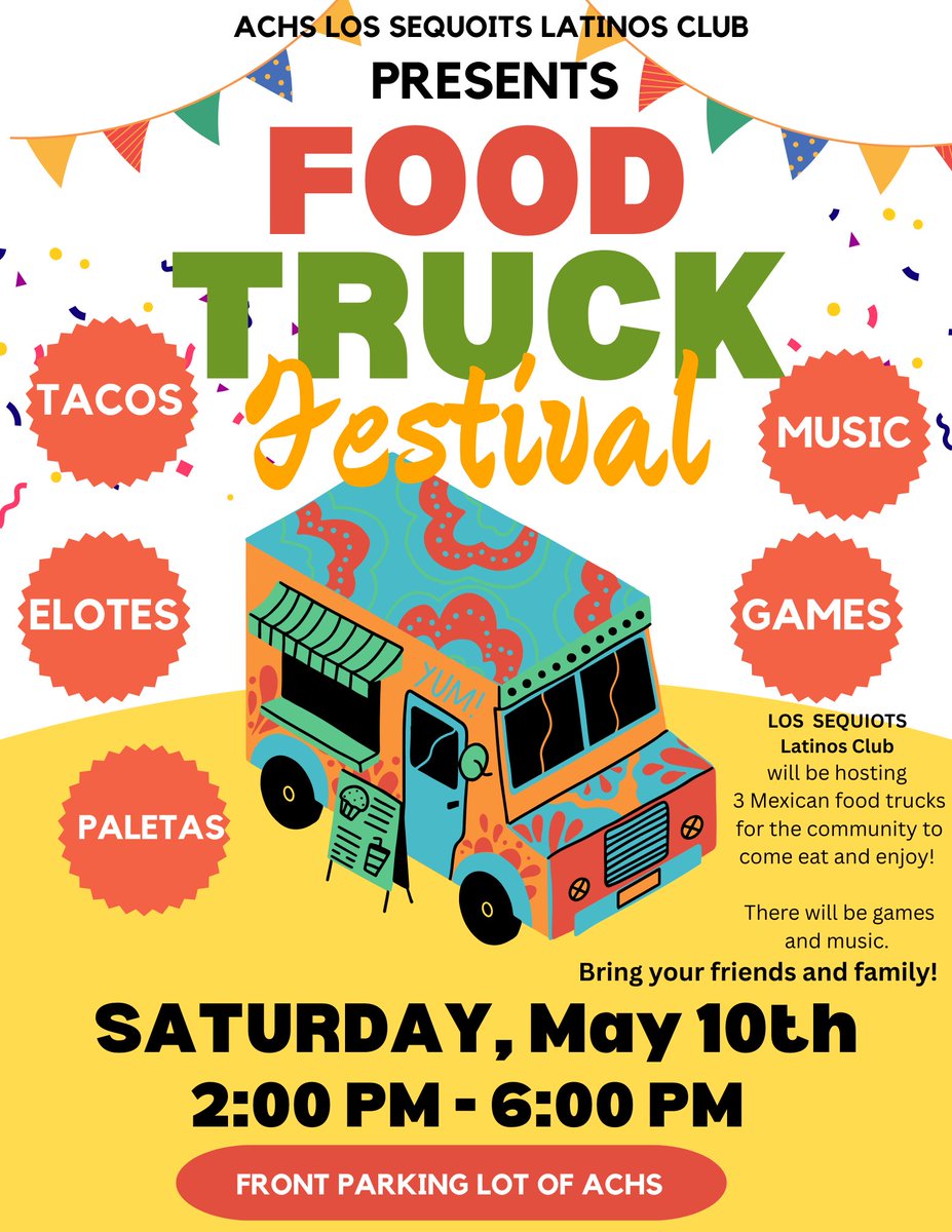 We are soooo excited to finally officially annouce our event that Los Sequoits will be hosting  for ACHS and the community. We have been working really hard to plan and organize this event, and it’s all ready to go in two weeks. We hope to see you all there!! #LosSequoits