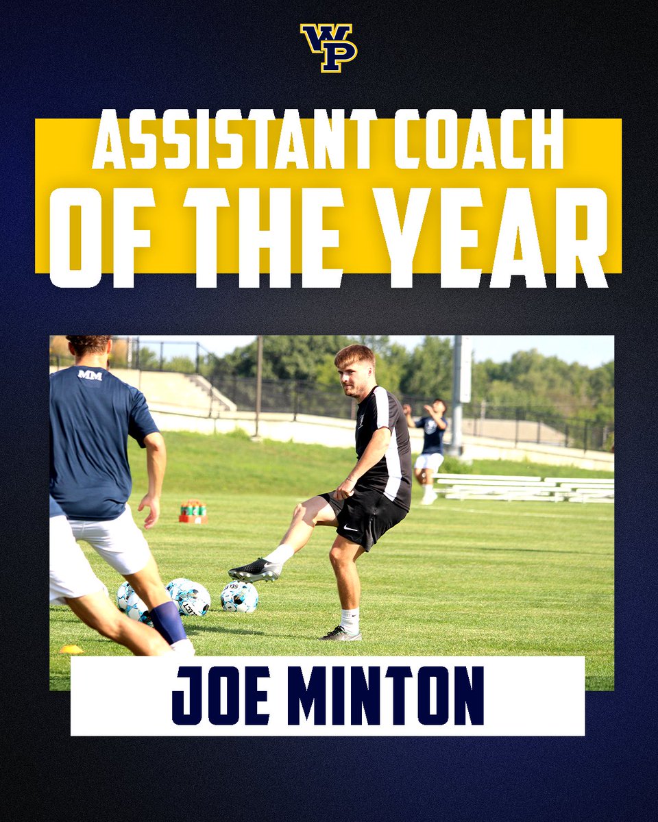 Congratulations to Coach Joe Minton from the men’s soccer team on winning the Assistant Coach of the Year award!