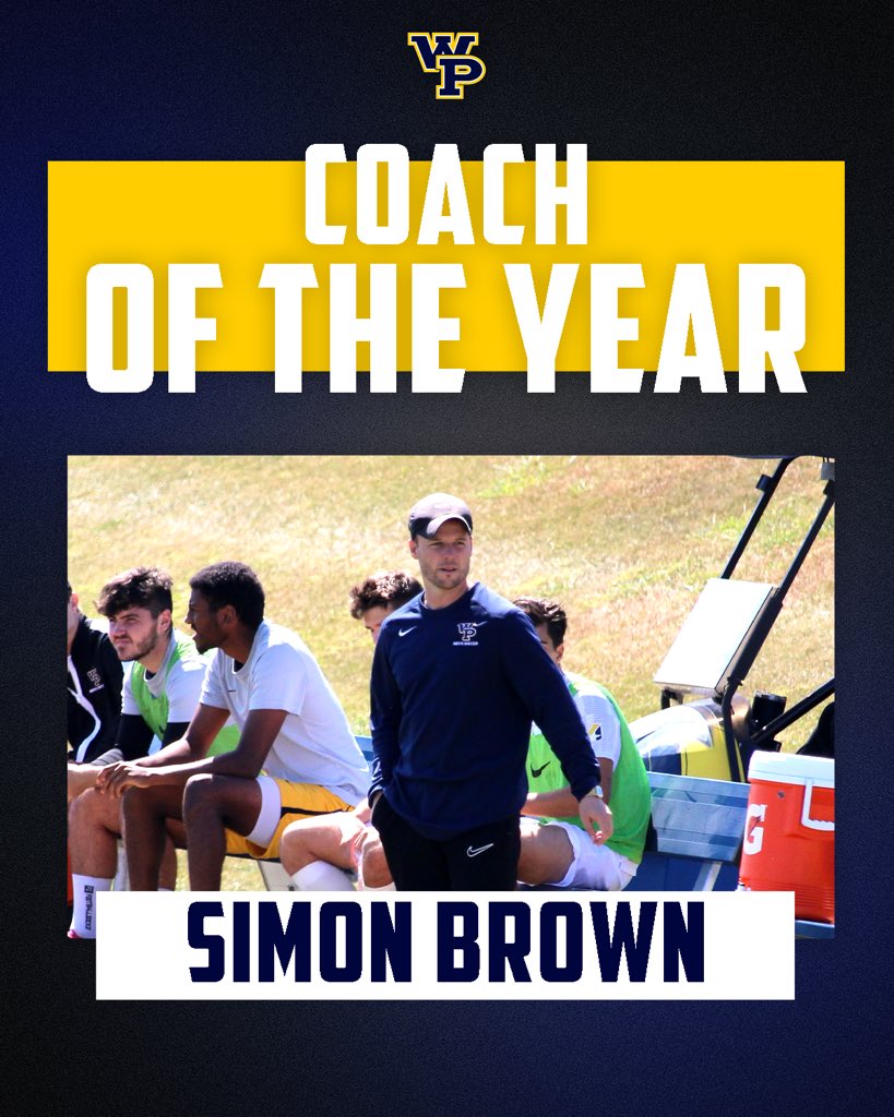 Congratulations to Coach Simon Brown from the men’s soccer team on winning the Coach of the Year award!