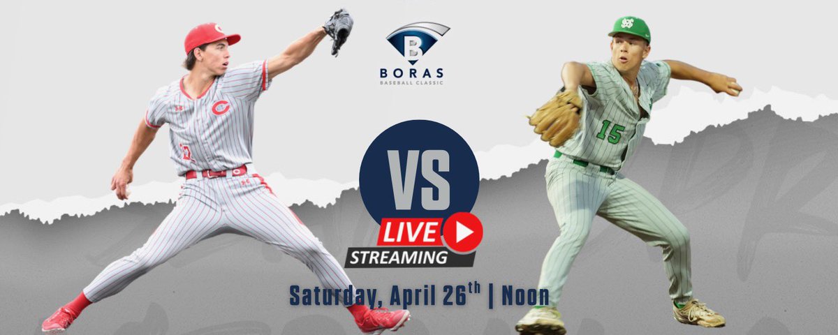 The Boras Baseball Classic (@theborasclassic) on Twitter photo The stage is set in the fight for the ultimate title as the North and South face-off in the Boras Baseball Classic de-facto State Championship Game <a href="/CoronaPBaseball/">Corona Baseball</a> take on <a href="/smhsramsball/">St. Mary's Baseball</a>
Catch all the action Sat, 4/26 at University of San Diego 12pm on YouTube #32teams1champion The stage is set in the fight for the ultimate title as the North and South face-off in the Boras Baseball Classic de-facto State Championship Game <a href="/CoronaPBaseball/">Corona Baseball</a> take on <a href="/smhsramsball/">St. Mary's Baseball</a>
Catch all the action Sat, 4/26 at University of San Diego 12pm on YouTube #32teams1champion