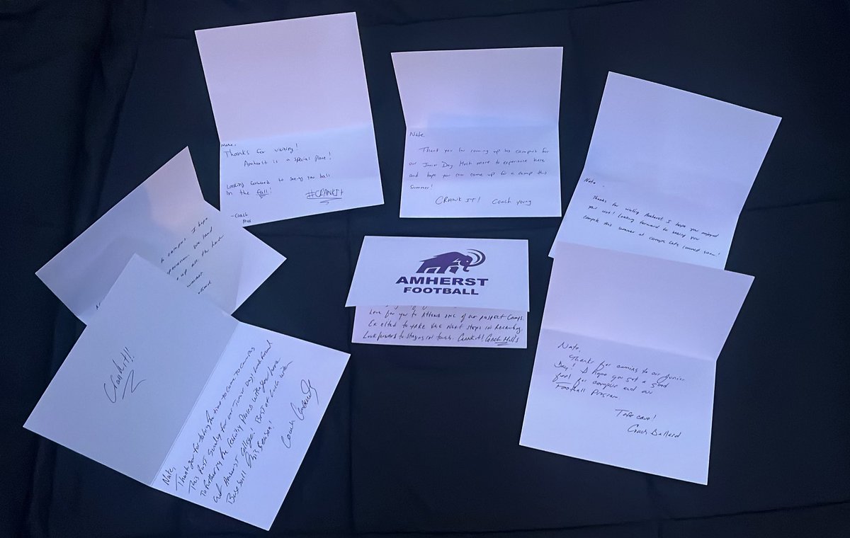 Nate Mascoll (@natemascoll) on Twitter photo Thank you <a href="/AmherstCollFB/">Amherst College Football</a> for the love! Big thanks to the coaching staff for the very thoughtful handwritten letters! Thank you <a href="/AmherstCollFB/">Amherst College Football</a> for the love! Big thanks to the coaching staff for the very thoughtful handwritten letters!