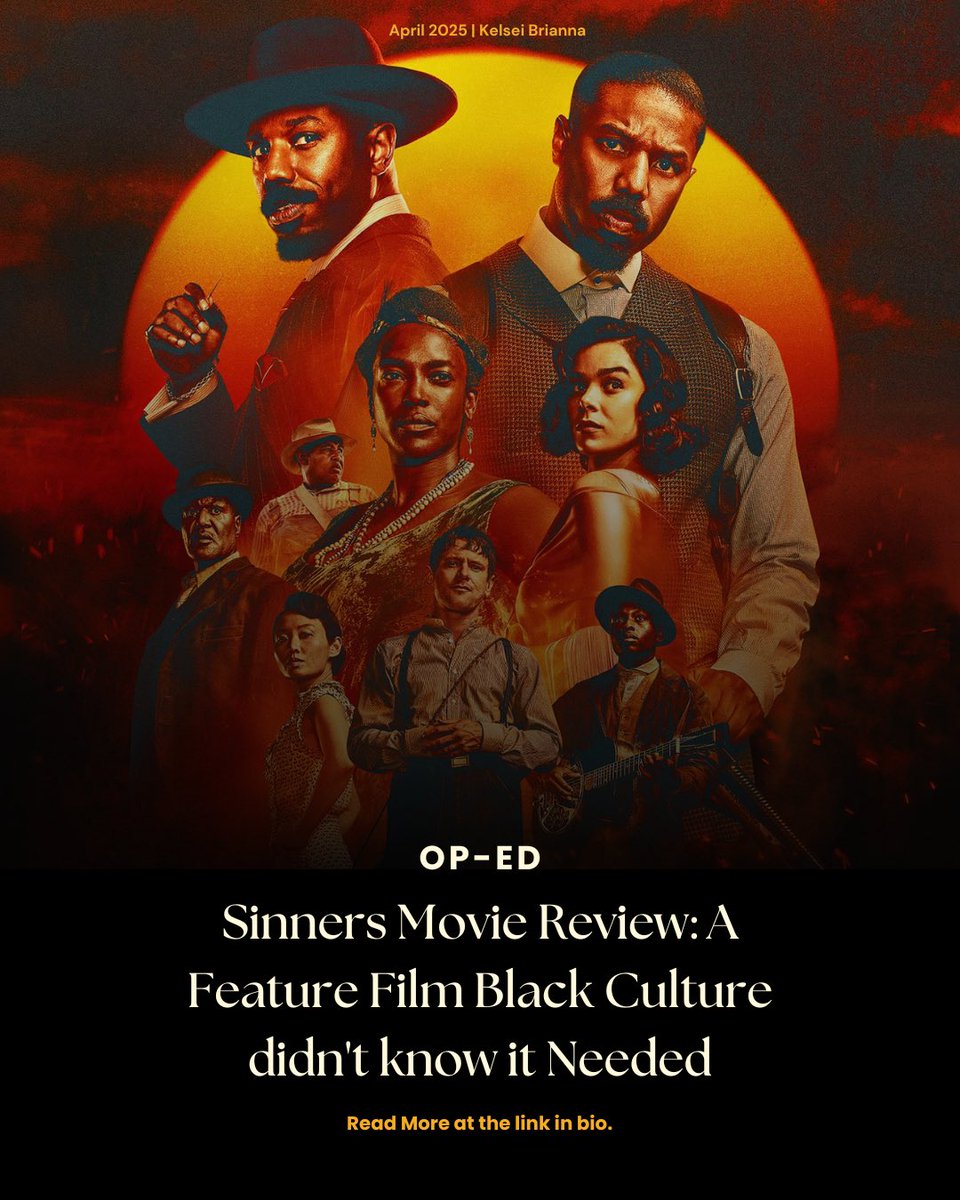 kelseibrianna's tweet image. Just dropped a blog post on Sinners after y’all asked for my take. Ryan Coogler really reawakened my OP-ED arc with this one—romance, vampires, 1930s grit?? Say less.

Spoilers ahead.

Read it here: kelseibrianna.wixsite.com/kelseibrianna/…

#SinnersFilm #BlackCinema #OpEdWriter #journalistbae