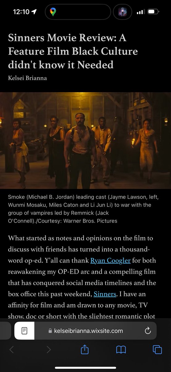 kelseibrianna's tweet image. Just dropped a blog post on Sinners after y’all asked for my take. Ryan Coogler really reawakened my OP-ED arc with this one—romance, vampires, 1930s grit?? Say less.

Spoilers ahead.

Read it here: kelseibrianna.wixsite.com/kelseibrianna/…

#SinnersFilm #BlackCinema #OpEdWriter #journalistbae