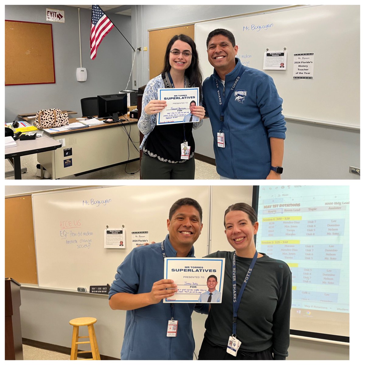 Frank Torres (@mrtorresfrank) on Twitter photo Leadership is about seeing the best in your team and celebrating them for their hard work. Each member of my US history PLC received their very own “Mr Franky T” award for their hard work this year!
<a href="/CastellaAlli/">Allison Castellano</a> Leadership is about seeing the best in your team and celebrating them for their hard work. Each member of my US history PLC received their very own “Mr Franky T” award for their hard work this year!
<a href="/CastellaAlli/">Allison Castellano</a>