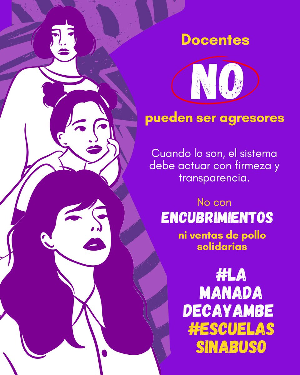 Docentes no pueden ser agresores. Cuando lo son, el sistema debe actuar con firmeza y transparencia. No con encubrimientos ni ventas de pollo solidarias. #LaManadaDeCayambe #EscuelasSinAbuso