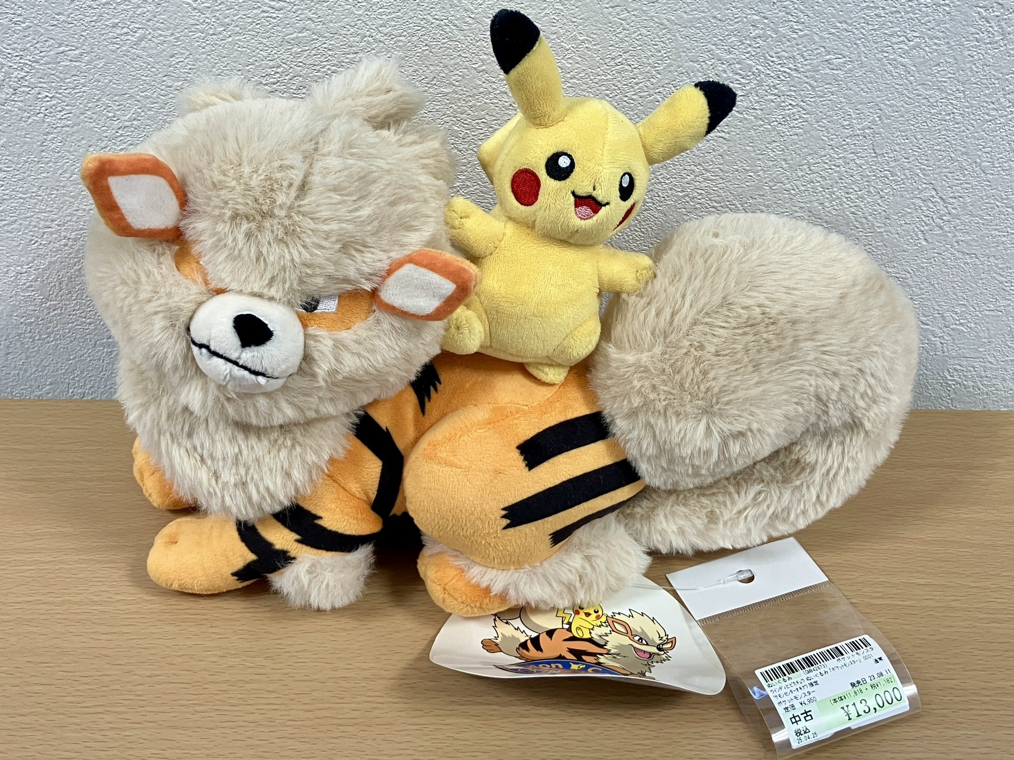 ポケモンセンター オキナワ限定ウインディとピカチュウぬいぐるみ 10体