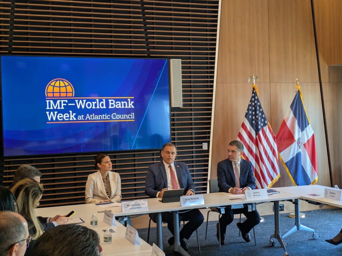 Jason Marczak (@jmarczak) on Twitter photo #DominicanRepublic is positioning itself for greater investment with its stable fiscal outlook and institutional certainty. Great to host Minister of Finance <a href="/jochivicente/">Jochi Vicente</a> w/the new DR Ambassador Designate to the US <a href="/maisacastillob/">Maria Isabel Castillo Báez</a> for a #SpringMeetings2025 private conversation. #DominicanRepublic is positioning itself for greater investment with its stable fiscal outlook and institutional certainty. Great to host Minister of Finance <a href="/jochivicente/">Jochi Vicente</a> w/the new DR Ambassador Designate to the US <a href="/maisacastillob/">Maria Isabel Castillo Báez</a> for a #SpringMeetings2025 private conversation.