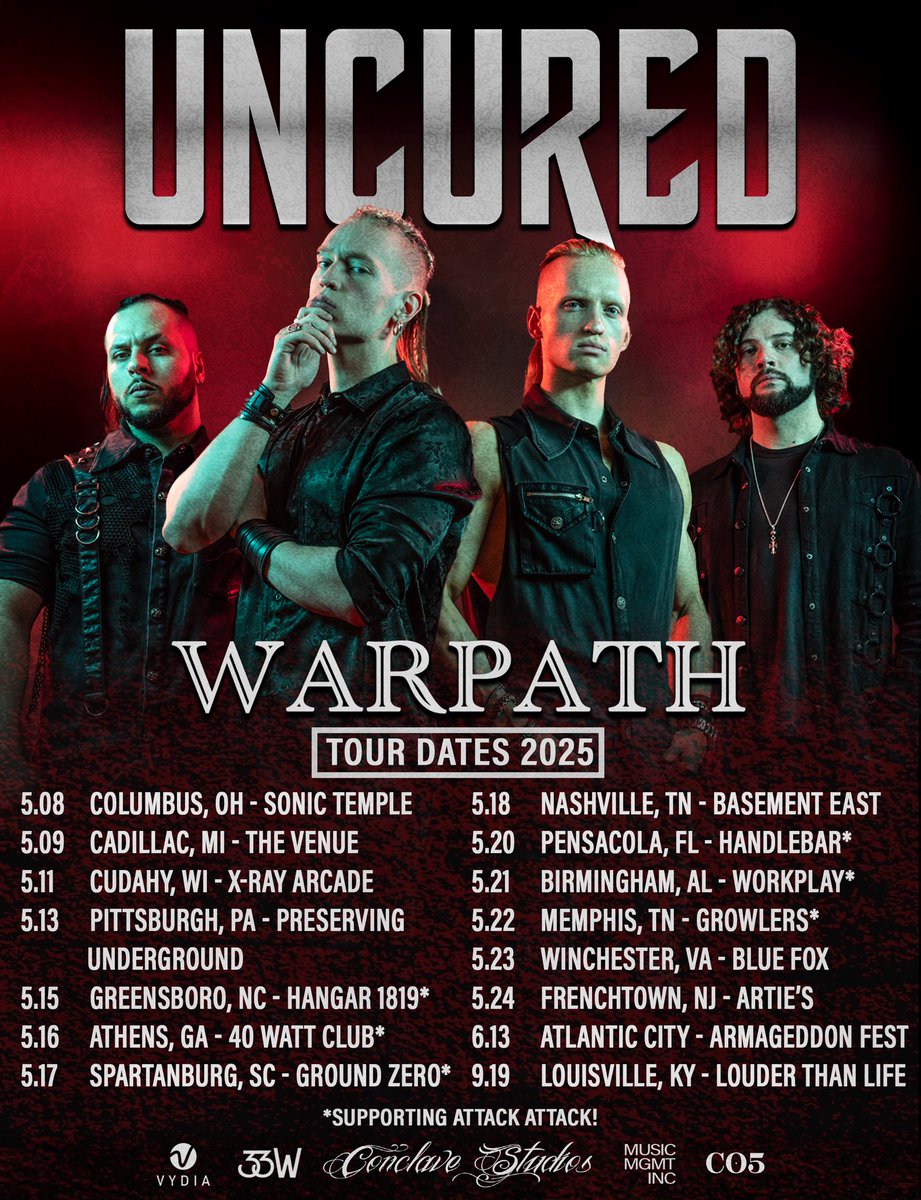 NEW SHOWS ADDED!  LET'S RAGE!🔥🔥
#uncured #uncuredband #metal #metalcore #tourdates