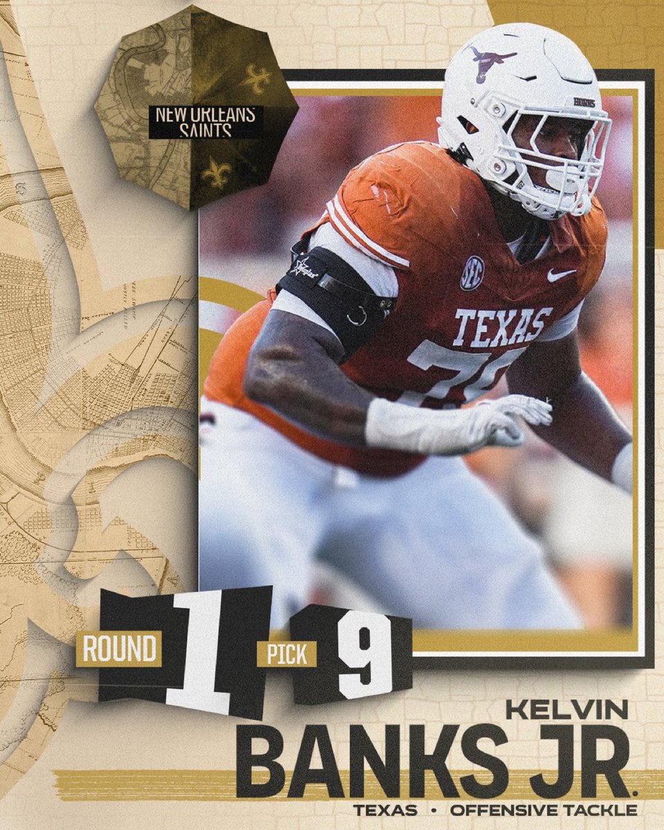 Saints use No. 9 pick on Texas OT Kelvin Banks Jr.
