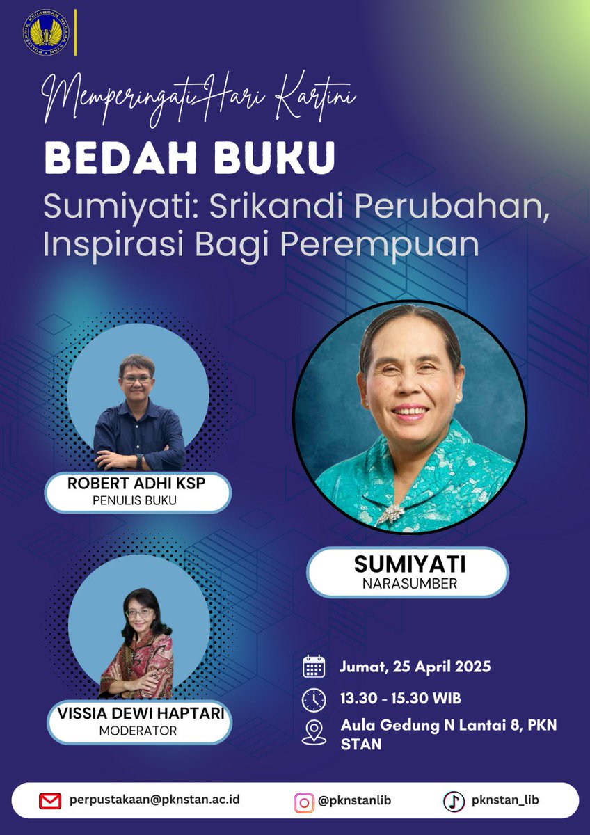 Bedah buku "Sumiyati: Srikandi Perubahan, Inspirasi Bagi Perempuan" di Kampus PKN STAN <a href="/pknstanid/">PKN STAN</a> Jumat 25 April 2025 <a href="/KemenkeuRI/">#UangKita</a>