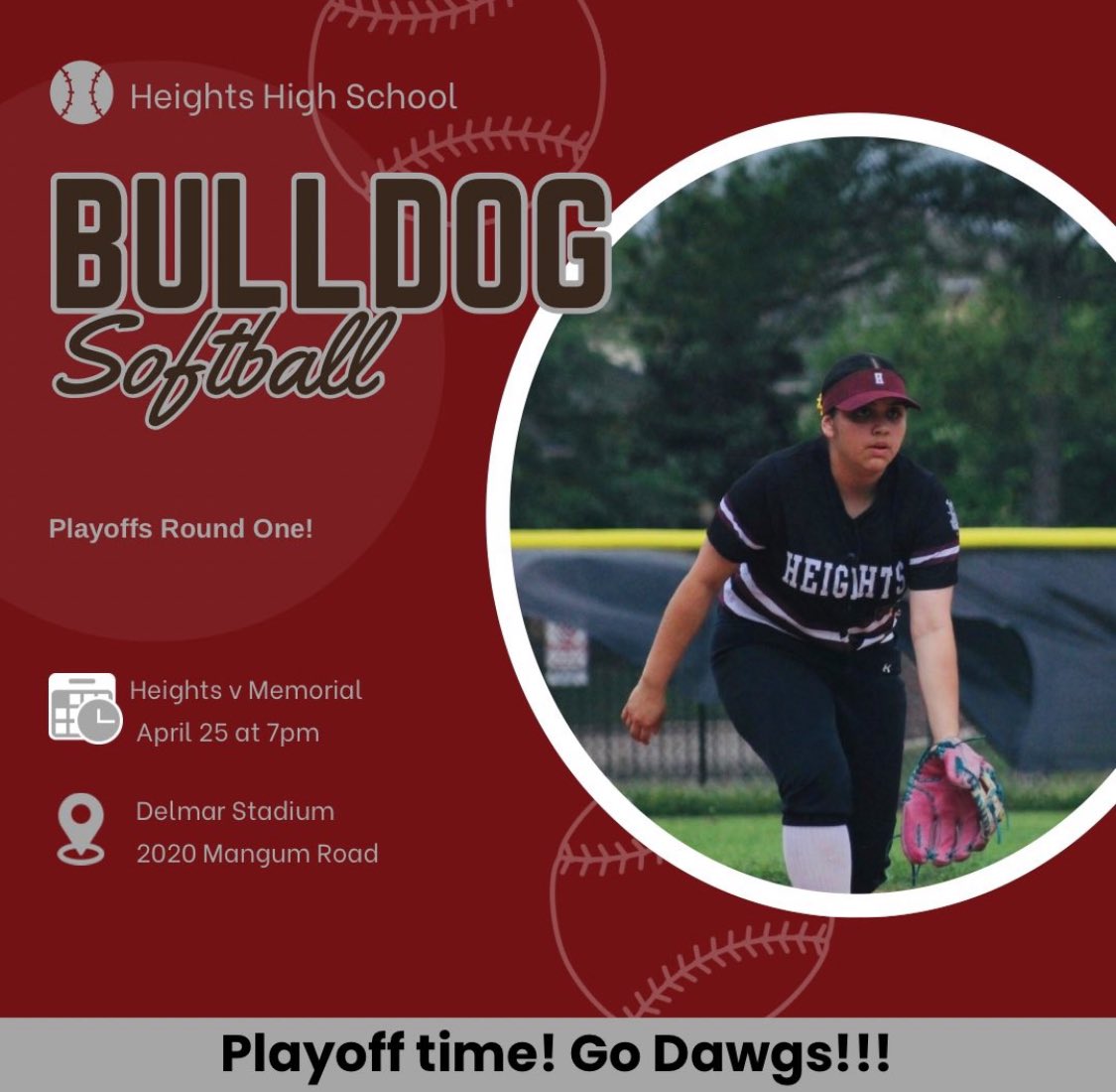 Julyssa Gonzalez (@julyssag27) on Twitter photo District Champsâś…
First round of playoffs tomorrow‼️
Come out and watch us play 📍Delmar Stadium
#FreshmanOnVarsity
<a href="/SoftballHeights/">Heights Bulldog Softball</a> <a href="/TXPrepSoftball/">Texas Prep Softball</a> <a href="/SBRRetweets/">Softball Recruiting Reposts</a> <a href="/CoastRecruitsSB/">Coast Recruits 🥎</a> <a href="/CoastRecruits/">Coast 2 Coast Recruits</a> <a href="/TopPreps/">College Coach / College Scout / College Recruiter</a> <a href="/LL7NV/">College Recruiter</a> District Champs✅
First round of playoffs tomorrow‼️
Come out and watch us play 📍Delmar Stadium
#FreshmanOnVarsity
<a href="/SoftballHeights/">Heights Bulldog Softball</a> <a href="/TXPrepSoftball/">Texas Prep Softball</a> <a href="/SBRRetweets/">Softball Recruiting Reposts</a> <a href="/CoastRecruitsSB/">Coast Recruits 🥎</a> <a href="/CoastRecruits/">Coast 2 Coast Recruits</a> <a href="/TopPreps/">College Coach / College Scout / College Recruiter</a> <a href="/LL7NV/">College Recruiter</a>