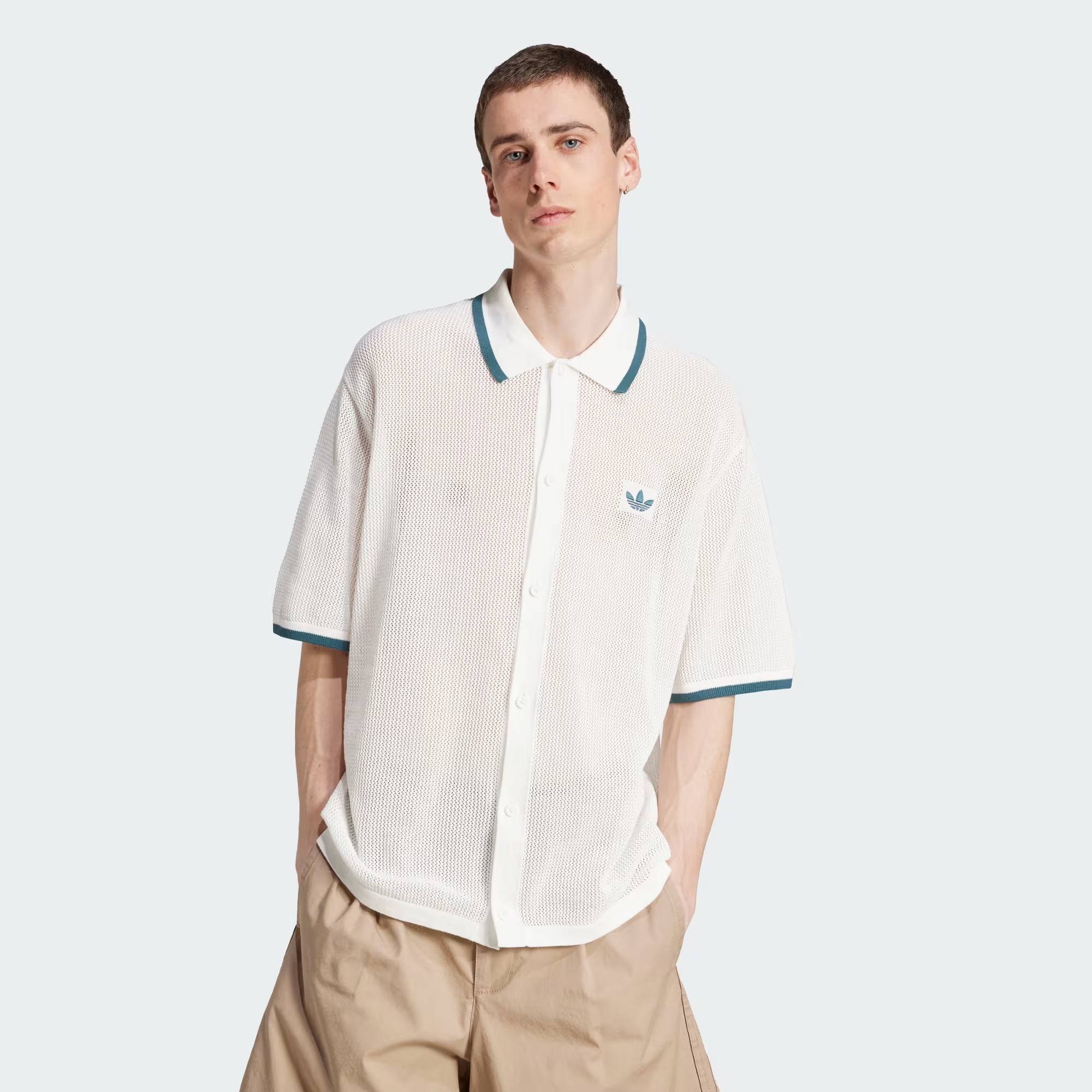 【ADIDAS ORIGINALS】◆ボタン ニットシャツ◆正規品◆ ADIDAS ORIGINALS】◇ボタン ニットシャツ◇正規品◇ (adidas