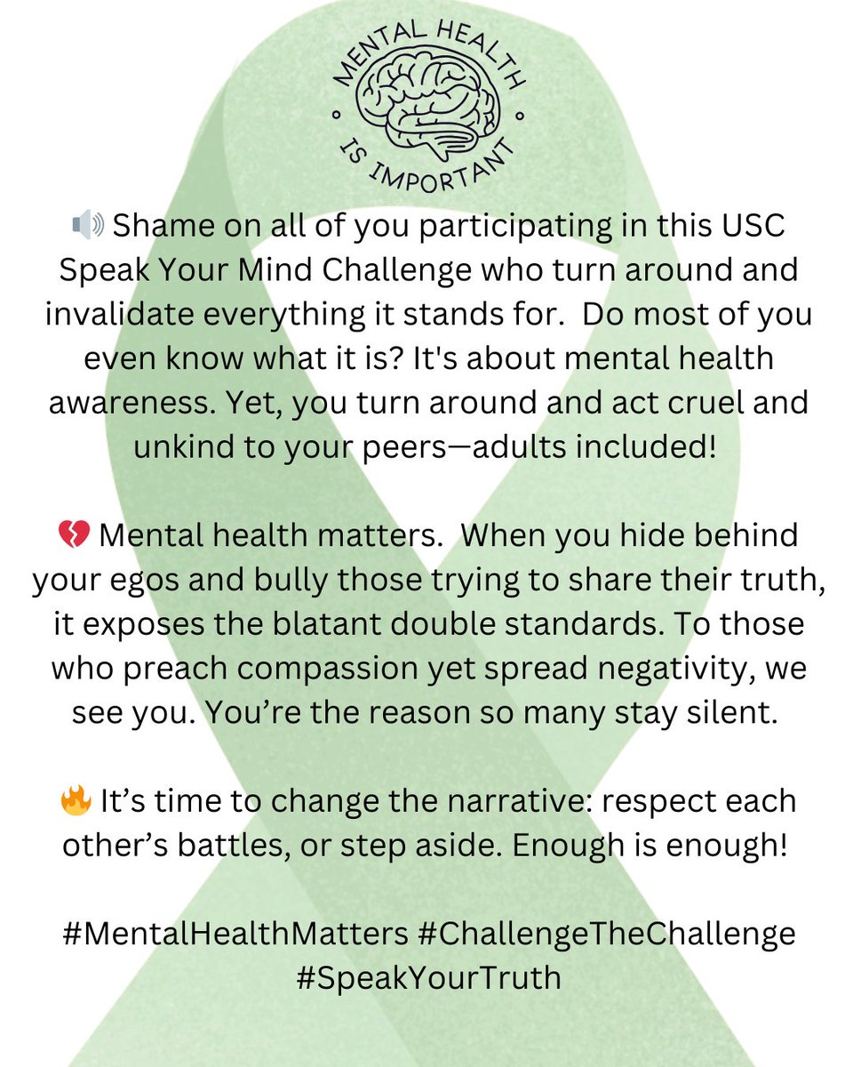 You know who you are. Sometimes it's the adults who are worse than the kids. Coaches included (maybe worse). Do better. You're words can either change lives for worse or better. You choose. Put your damn egos and selfishness aside. Period. 

#MentalHealthMatters #MentalHealth