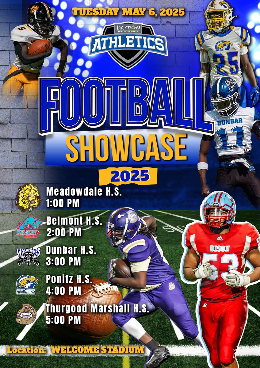 Calling all coaches! Come check out some inner city talent! 

May 6, 2025
@ Welcome Stadium
Dayton, Ohio