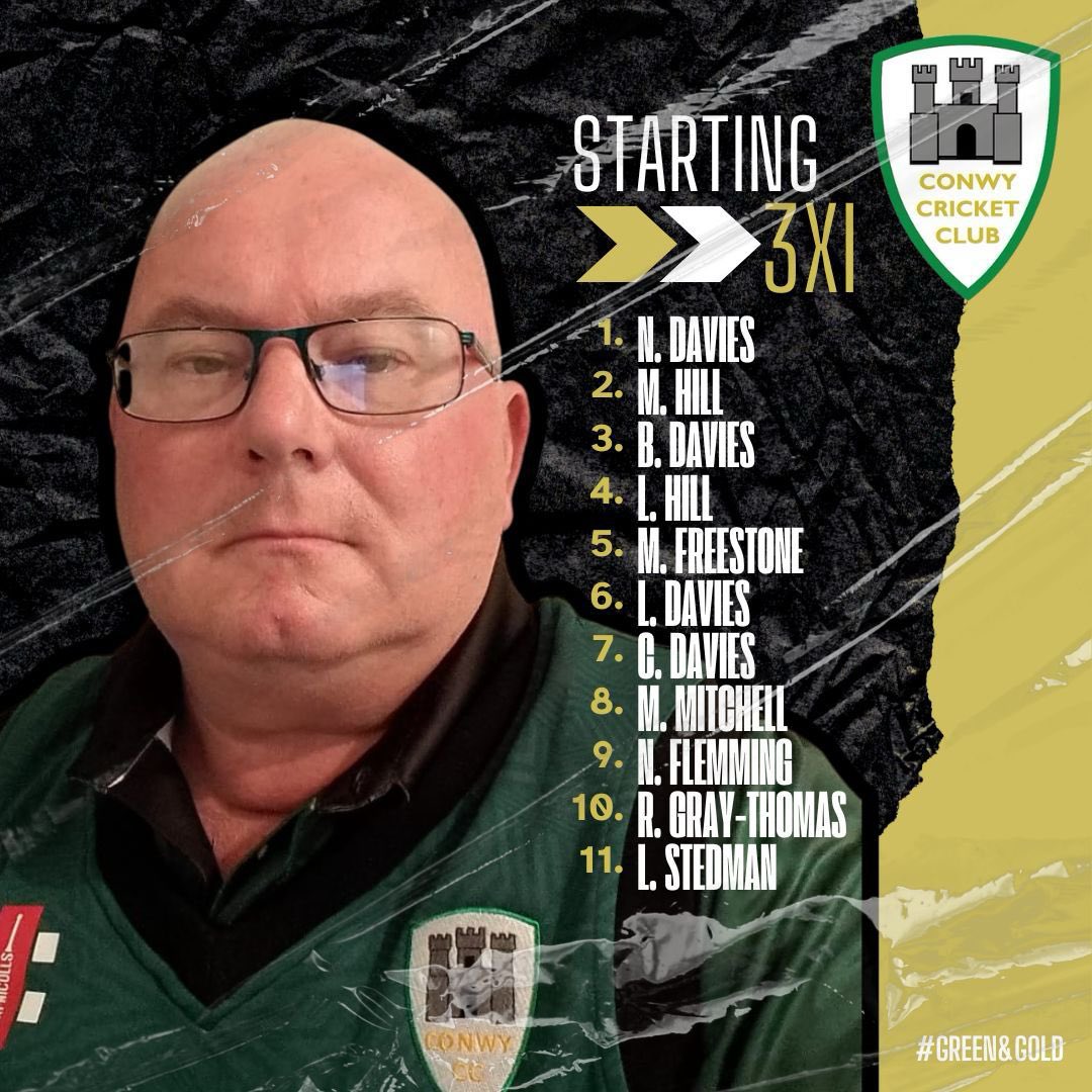 Clŵb Criced Conwy (@clwbconwy) on Twitter photo Week 2, 1Xl make the short trip to <a href="/bangor_cricket/">Bangor Cricket Club</a> hoping to improve on last weeks performance, 2Xl host @Buckley cricket club and our 3Xl start their campaign with a trip to <a href="/llandudno/">llandudno tides</a> cricket club good luck to all 3 teams 🏏🏏🏏🏏#oneclub #greenandgold #localderbys Week 2, 1Xl make the short trip to <a href="/bangor_cricket/">Bangor Cricket Club</a> hoping to improve on last weeks performance, 2Xl host @Buckley cricket club and our 3Xl start their campaign with a trip to <a href="/llandudno/">llandudno tides</a> cricket club good luck to all 3 teams 🏏🏏🏏🏏#oneclub #greenandgold #localderbys
