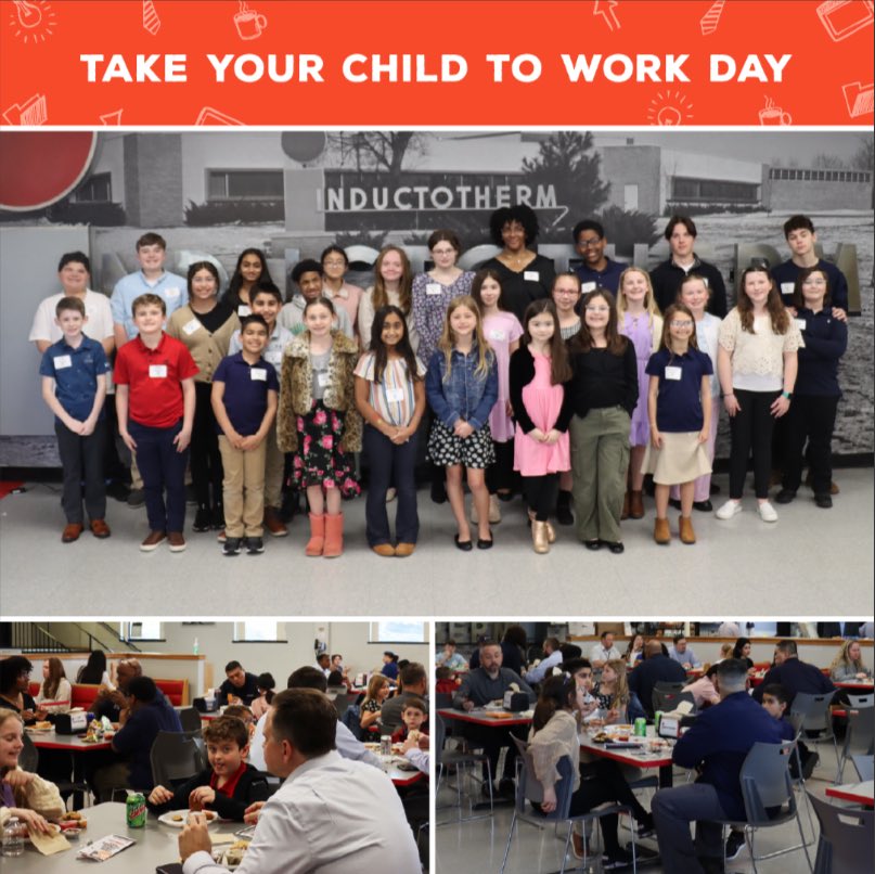 InductothermUSA's tweet image. Today, we welcomed 31 children during our "Take Your Child To Work Day" program. Thank you to all our volunteers who worked side-by-side to connect STEM-related projects with what we do here every day. #TYCTWD #manufacturing