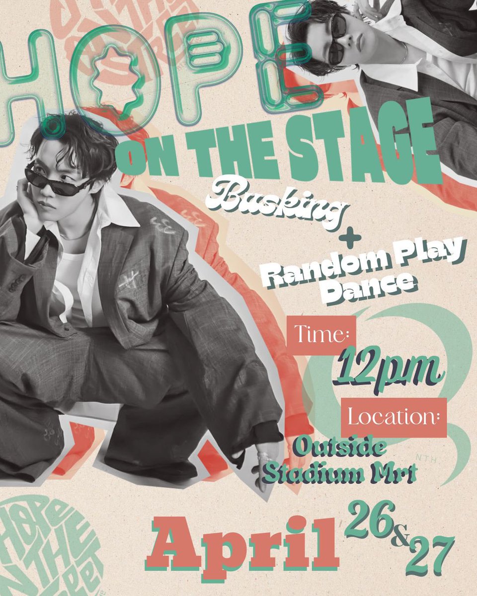 proj_nth's tweet photo. [HELP RT]
⋆˚°✦ #HopeOnTheSTageSG Fanactivity ✦°˚⋆

✈️Kpop in Public + Random Play Dance (RPD) 💕

📅 26 &amp; 27 Apr
⏰ 12pm
📍Outside Stadium MRT
🔗 https://t.co/xvuwPqzzqG

#제이홉 #jhope #jhope_TOUR #HOPE_ON_THE_STAGE_TOUR_Singapore #HOS_TOUR_Singapore #JHOPESINGAPORE #BTSARMY https://t.co/K9BWXMOr4o