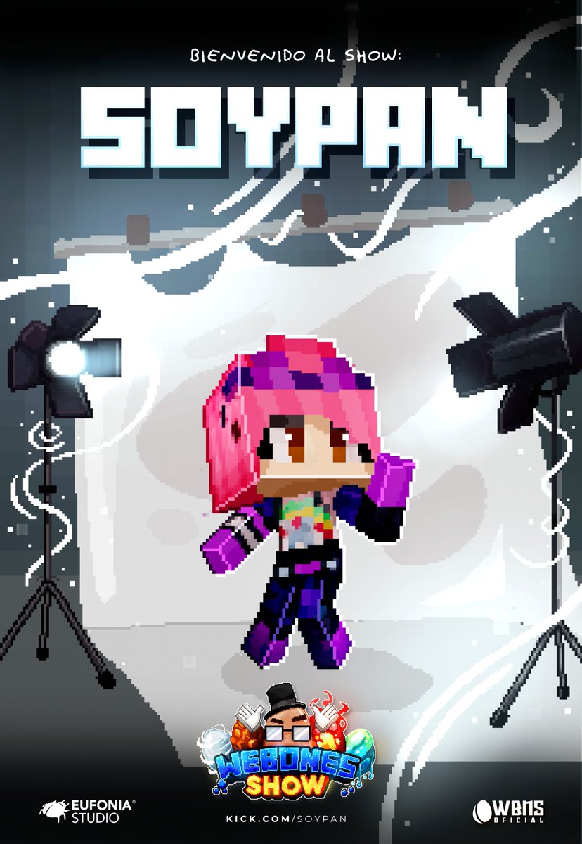 WebonesMC's tweet photo. El último ganador de los Squid Craft Games no quería perderse el GRAN ESPECTÁCULO de Mr. Webón...

¿Estará preparado? 👀

¡Bienvenido a #WebonesShow, @SoyPan__! 🍞 https://t.co/mg0v3ZTj75