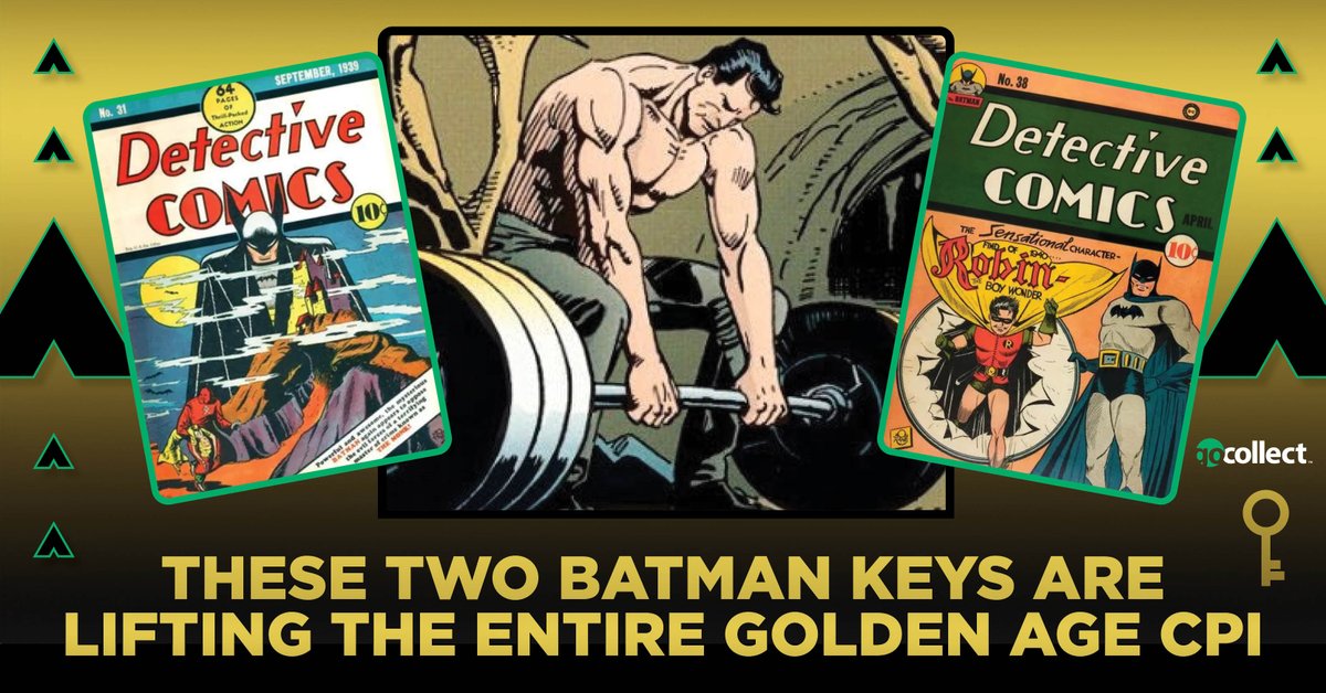 Over the past year, the CPI is up nearly 5% or 232  points, and the majority of those additional points have come mostly from two Batman issues: Detective Comics #38, and Detective Comics #31.
gocollect.com/blog/these-two…