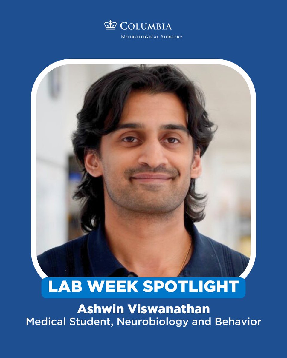 Columbia Neurosurgery (@columbianeuro) on Twitter photo Medical student Ashwin Viswanathan is studying how brain tumors trigger seizures. “Our recent paper in Neuron is just the start.” At the Bartoli Brain Tumor Lab, Ashwin is part of a team uncovering answers that could change lives. #LabWeek #BrainTumorResearch <a href="/CUBrainTumorLab/">Columbia Translational Brain Tumor Laboratory</a> Medical student Ashwin Viswanathan is studying how brain tumors trigger seizures. “Our recent paper in Neuron is just the start.” At the Bartoli Brain Tumor Lab, Ashwin is part of a team uncovering answers that could change lives. #LabWeek #BrainTumorResearch <a href="/CUBrainTumorLab/">Columbia Translational Brain Tumor Laboratory</a>