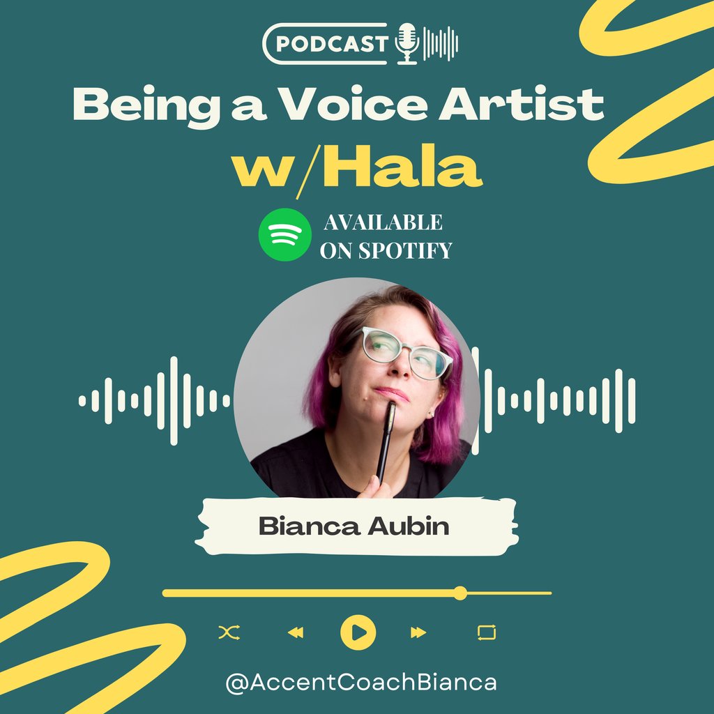 AccentBianca's tweet photo. Are you looking into working as a Voice Artist? 👀🎤

In the newest podcast episode, I talk with Hala Warda, who shares her experience and knowledge on what it's like to be a professional voice actor or voice artist. 
👉🎧Listen to the whole episode 
https://t.co/MRq3s9dL66 https://t.co/mMrs3jOQ3V