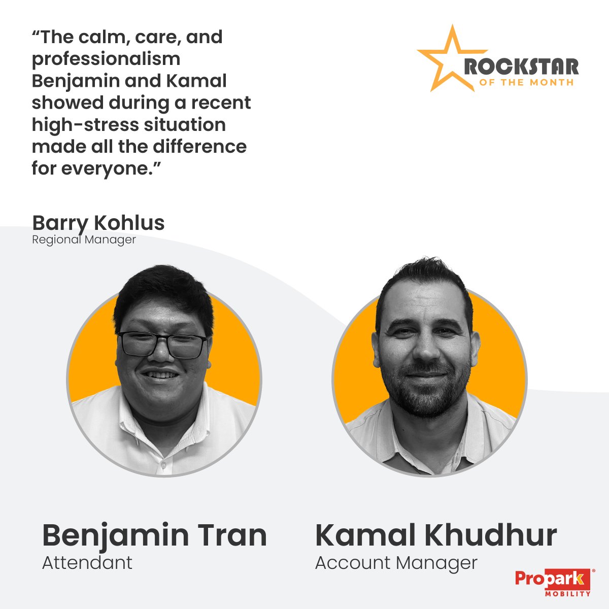 ProparkMobility's tweet photo. Congratulations to our April 2025 regional Circle of Excellence winners: Wilson Baisa, Joseph Mina, Benjamin Tran, Kamal Khudhur, &amp; Kieran O’Brien! Learn more about these Parking Rock Stars and Leaders at https://t.co/IQbK2zGUXt. #ProparkMobility https://t.co/yg4nxAvF7s