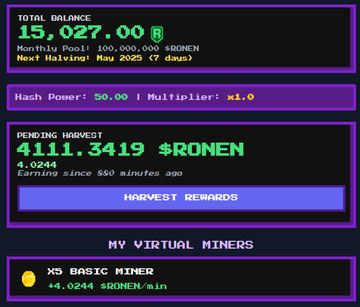 Goodis_greyt's tweet photo. 🚀 Start mining $RONEN with 1 click!
Zero gas. Pure crypto income.

👉 https://t.co/Pp8D6y5teY
$QQQ $SPY $TSLA $AAPL $AMZN
#MineRONEN #CryptoPassive #Web3Cashflow #RONENdrop https://t.co/nJAchkT1XW