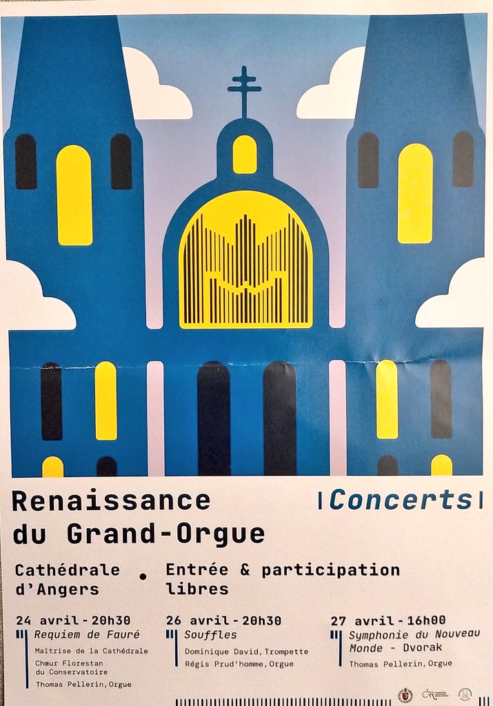 Enchantée comme tous de la renaissance de l'orgue de la #cathédrale d'<a href="/Angers/">Ville d'Angers</a> restauré par <a href="/MinistereCC/">Ministère de la Culture 🇫🇷</a>  au concert inaugural ce soir. 
👏 au <a href="/CRR_Angers/">Conservatoire Angers</a>, à la #Maitrise et Thomas Pellerin organiste pour le requiem de Fauré.
<a href="/Prefet49/">Préfet de Maine-et-Loire 🇫🇷🇪🇺</a> et <a href="/Eglisecatho/">Église catholique en France</a> ensemble pour le #patrimoine.