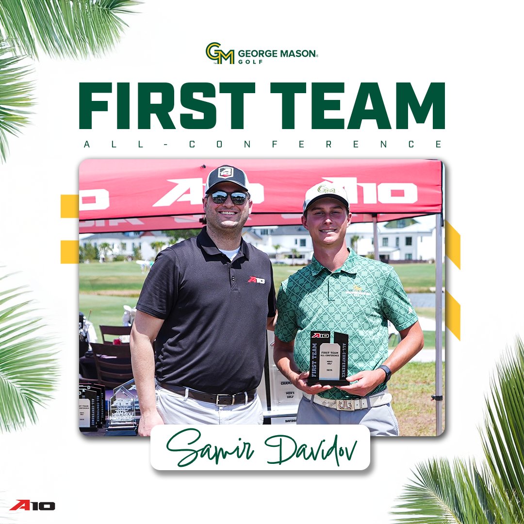 Congrats to junior Samir Davidov! 👏
<a href="/atlantic10/">Atlantic 10 Conference</a> All-Conference Honors!
7⃣2⃣.5⃣ stroke average
 🏆 Medalist at Donald Ross Collegiate
⭐️ Atlantic 10 Golfer of the Week honors 
🐦 103 birdies — 3rd-most in a single season in program history
#MasonNation