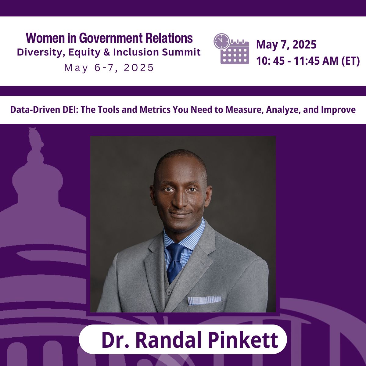 Dr. Randal Pinkett will present a structured approach to using data and metrics to assess, analyze, and improve diversity, equity, and inclusion (DEI) at both individual and organizational levels. 

 Register for the full WGR DEI Summit here: wgr.org/page/DEI_Virtu…