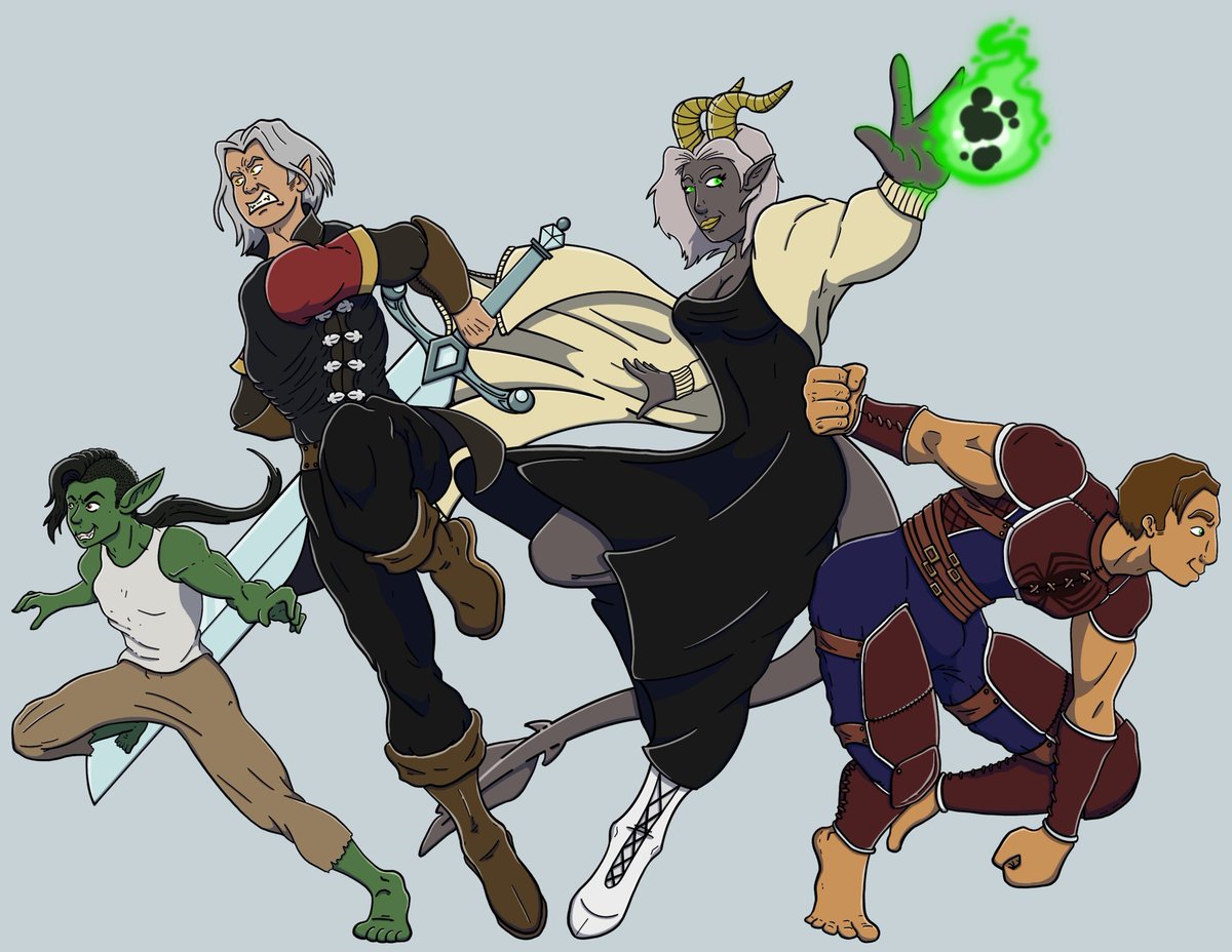 EPOWmedia's tweet photo. Finished this commission for a D&amp;D party recently! DM to get your own commission! https://t.co/Ypb5GMC8g4