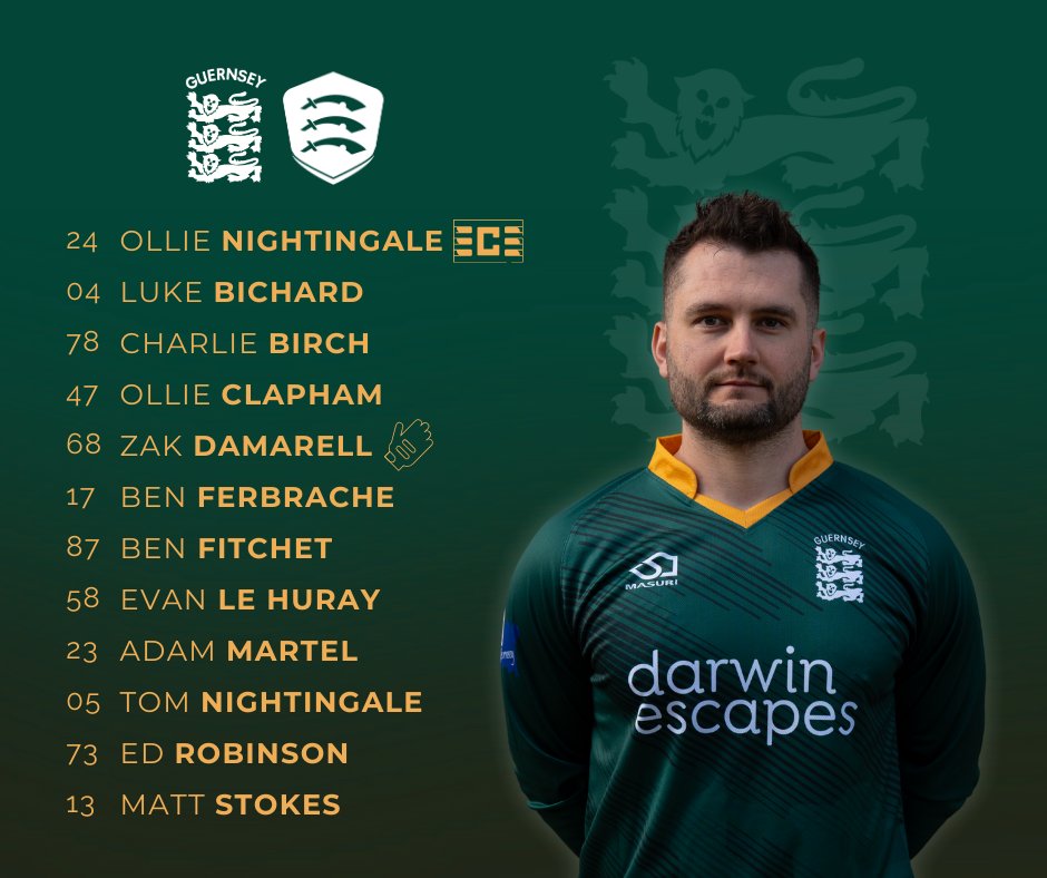 Guernsey Cricket (@guernseycricket) on Twitter photo Team News 🏏
We’ve named a 12-player squad for today’s 50-over match against <a href="/EssexCricket/">Essex Cricket</a> Academy.
📍 Venue: <a href="/KGVGSY/">KGV Playing Fields</a>
🕚 Start time: 11:00 AM
#guernsey #cricket #greencaps Team News 🏏
We’ve named a 12-player squad for today’s 50-over match against <a href="/EssexCricket/">Essex Cricket</a> Academy.
📍 Venue: <a href="/KGVGSY/">KGV Playing Fields</a>
🕚 Start time: 11:00 AM
#guernsey #cricket #greencaps