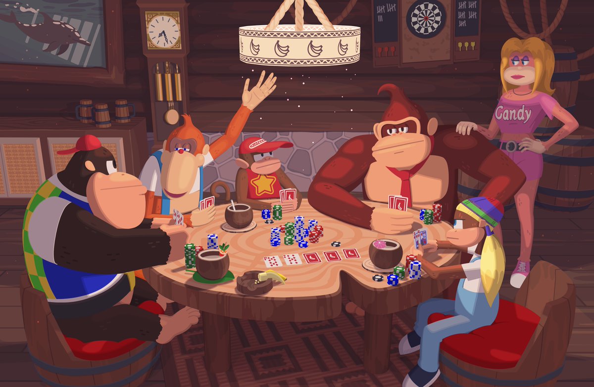🥥 Kongs Playing Poker 🍌

#DonkeyKong #DonkeyKongBananza