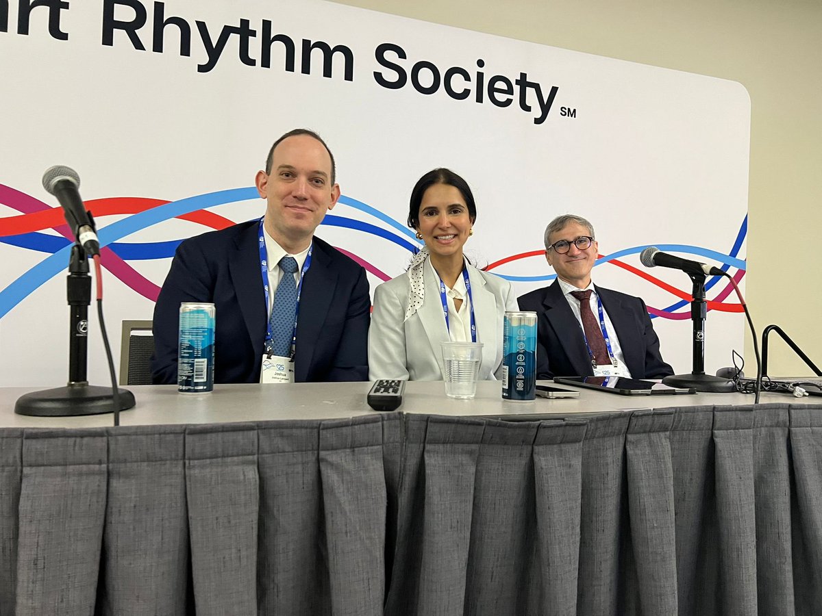 #Another great session on #AI X #EP starting soon in 1A  🏃‍♂️🏃‍♀️
The speakers and moderators are ready! 

<a href="/MehakDhande/">Mehak Dhande, MD (she/her)</a> <a href="/joshualampertmd/">Joshua Lampert, MD</a> <a href="/Dr_Nazarian_EP/">Saman Nazarian, MD, PhD</a> 

#HRS2025
#EPeeps
#WomeninEP
#Cardiotwitter
#2025Pacesetter