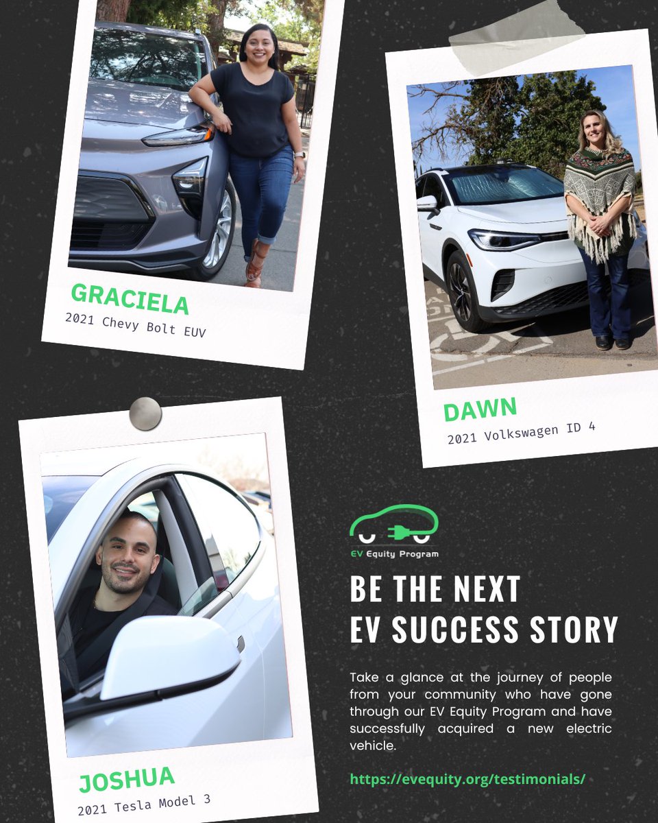 🚗⚡Know someone dreaming of ditching gas for good? Tag a friend who would love to get behind the wheel of a clean, quiet, and cost-saving electric vehicle!​

Curious about others' experiences?  Read their stories​: evequity.org/testimonials/
#TagAFriend
