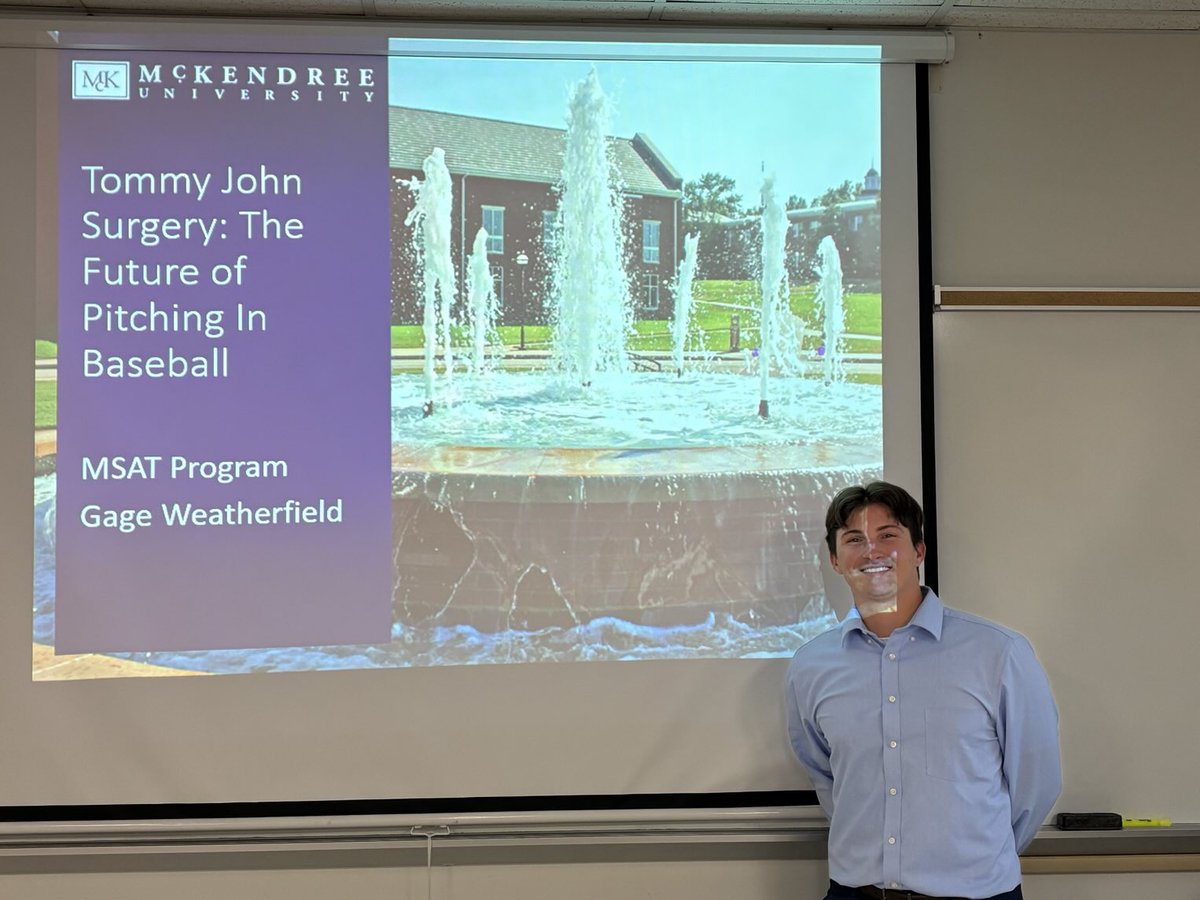 Another MSAT McKendree University student presenting at AEC today.  Very well done, Gage!