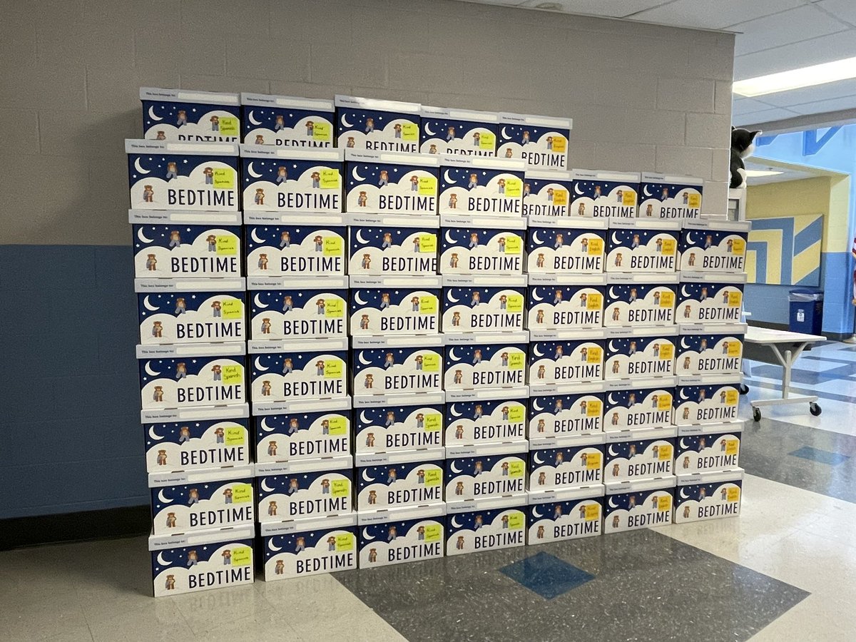 GloriaJCSL's tweet image. Our @bedtimeinabox kits arrived today! Our future kindergarten Huskies will receive them during #kindergartenorientation next week. These kits will hopefully a help establish #bedtimeroutines and increase literacy and readiness skills that will help our future @HHESHUSKIES