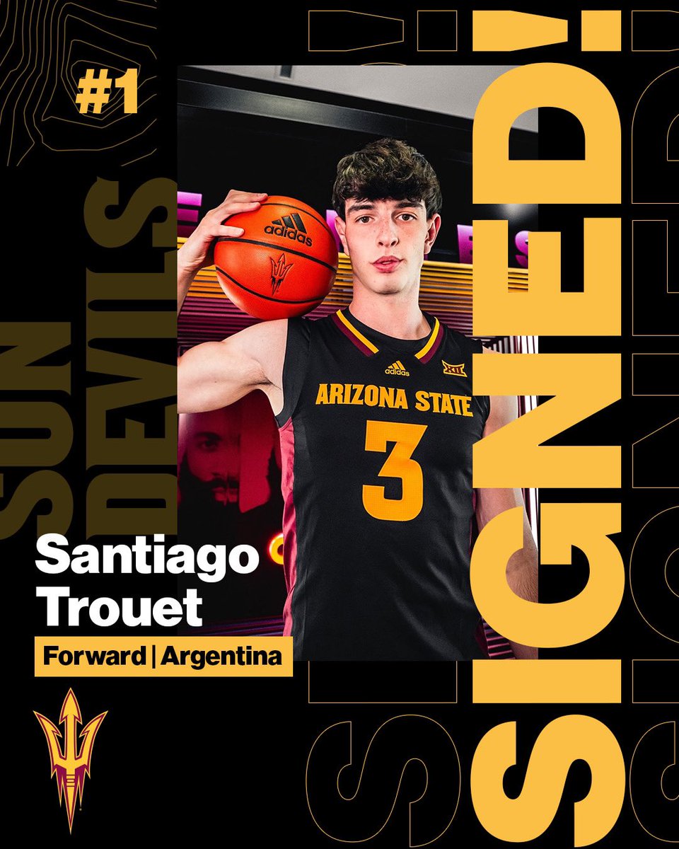 Argentina 🇦🇷 ➡️ Arizona 🌵

Santiago Trouet is officially a Sun Devil 😈✍️

<a href="/SantiTrouet/">SANTI</a> /// <a href="/BobbyHurley11/">Bobby Hurley</a>