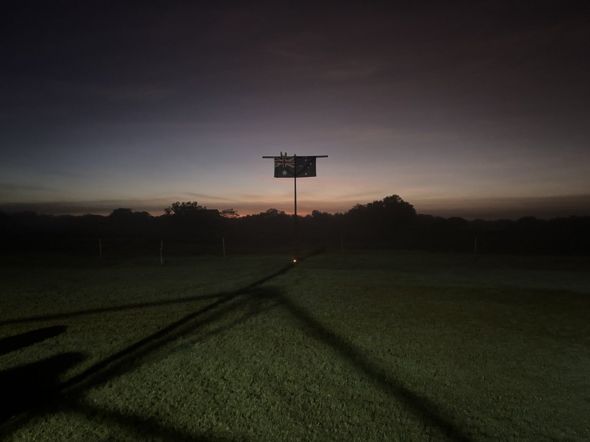 All is in readiness for the dawn service on the Plains.