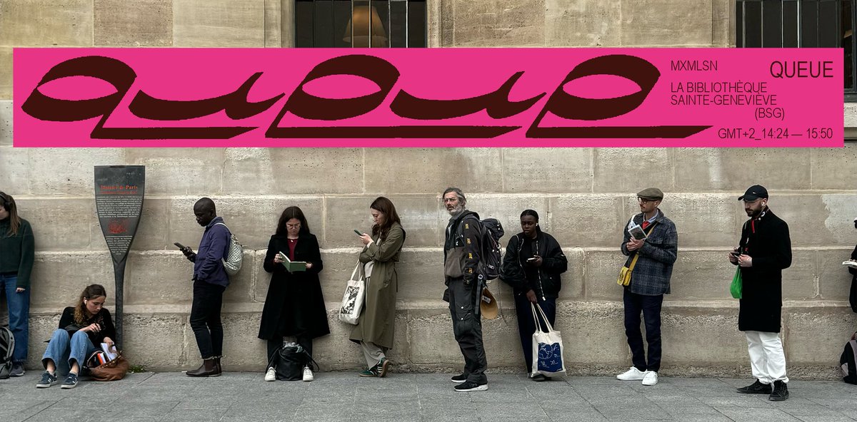 “queue” lettering inspired by… queue