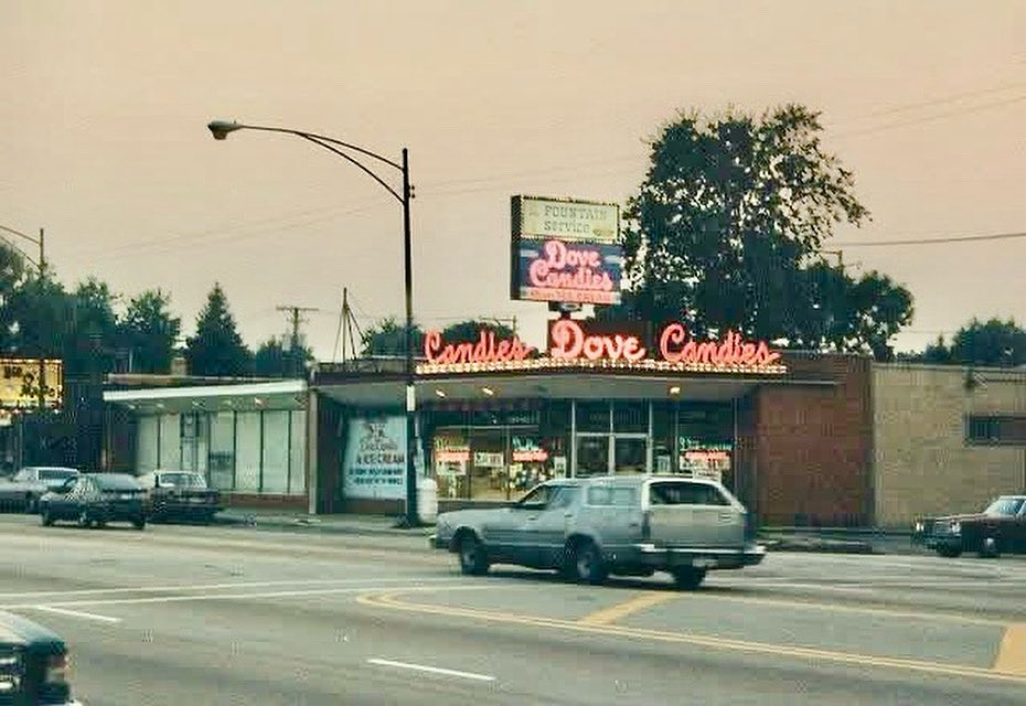 Here is a photo of Dove Candies. It was located at W 60th St and S Pulaski Rd in Chicago!