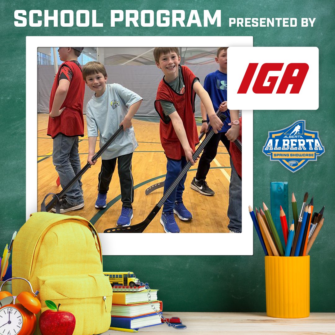 HockeyAlberta's tweet image. It all starts here! Floor hockey fun with future champions! ✨ 
 
Hockey Alberta Schools Program is brought to you by IGA. 
 
#IGA | #SchoolsProgram