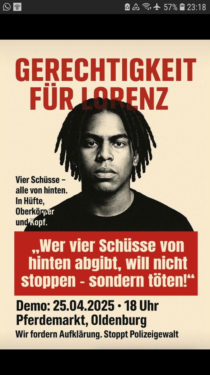 Merlinonasunday's tweet photo. Wieder ein "Einzelfall"

Es erinnert mich auch an einen Fall, dem national kaum Aufmerksamkeit geschenkt wurde: Im Juni 2023 schoss die Herforder Polizei mit 34 Schüssen (!!) auf einen 19-Jährigen in NRW. Sein Name: Bilel.
Die Bullen hatten, oh Zufall, ihre Bodycams ausgeschaltet https://t.co/KwIUMn805E